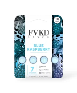 FVKD Seven 7OH Kratom Extract Tablets Blue Raspberry 72mg – 4ct (18mg/tab)